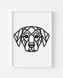 Modern Geometric Dog Art Print