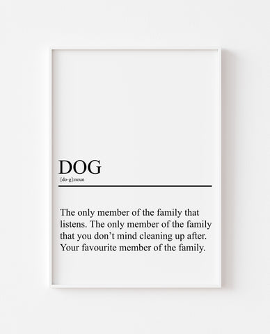 Dog Definition Print Dog Art Print