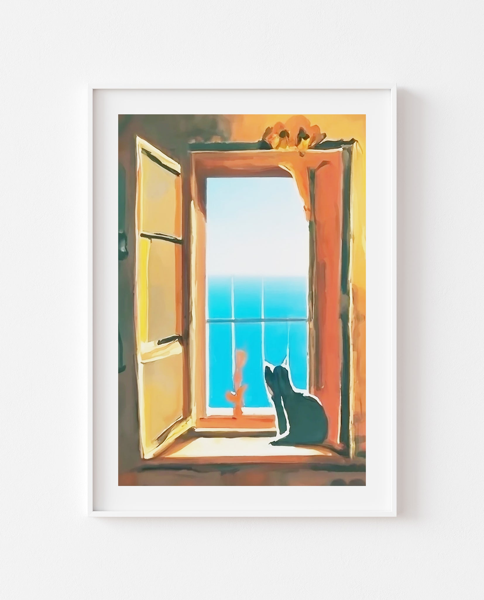 Cat In The Window Henri Matisse Style Cat Art Print