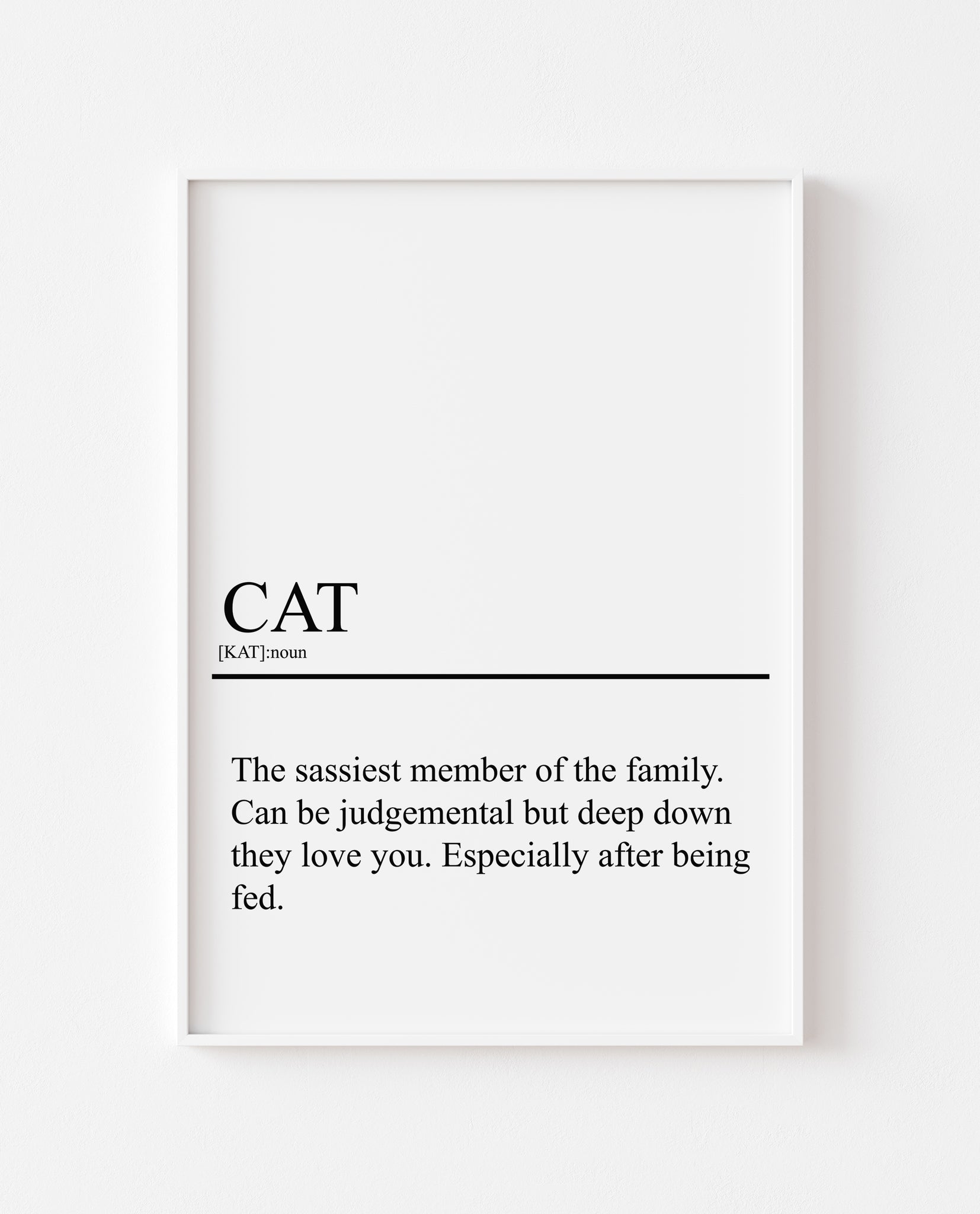 Cat Definition Cat Art Print