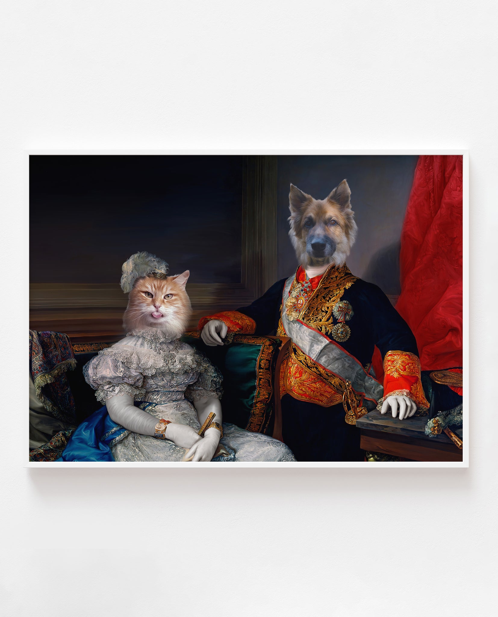 The Noble Couple - Vicente Portana Inspired Custom Pet Pawtrait