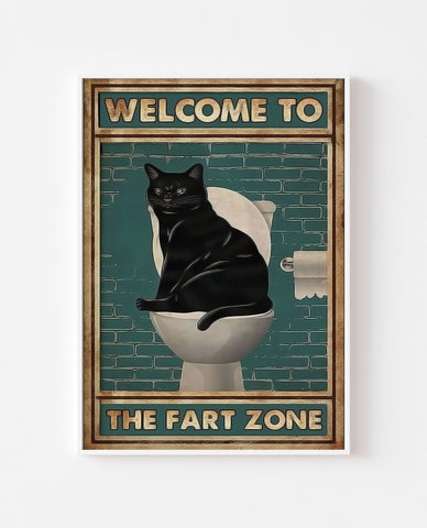 The Fart Zone Cat Art Print